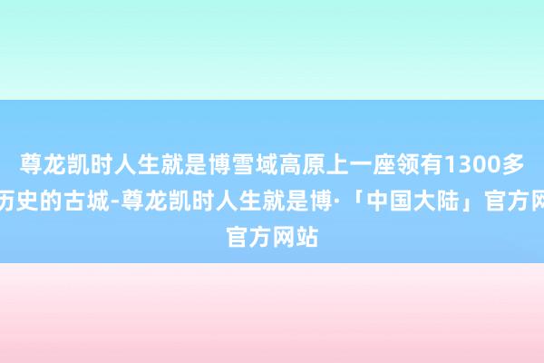 尊龙凯时人生就是博雪域高原上一座领有1300多年历史的古城-尊龙凯时人生就是博·「中国大陆」官方网站